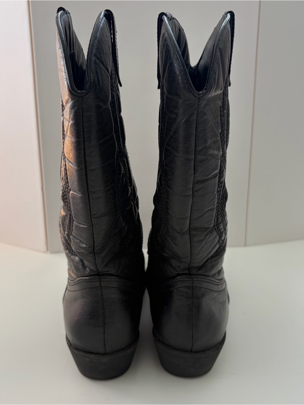 Coconuts by Matisse Black Western Cowboy Boots 7.5 Pointed Toe Vegan Leather - Picture 3 of 4